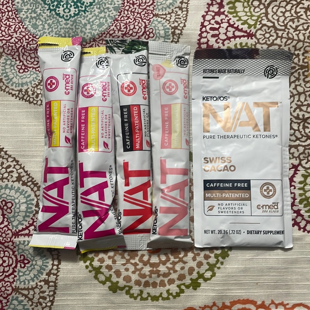 Pruvit NAT Ketones Trial pack  5 packs caffeine free